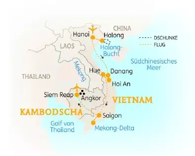 - 15 Tage Rundreise Vietnam & Kambodscha Höhepunkte