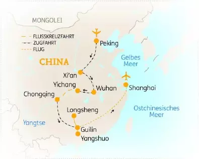 - Chinas Höhepunkte mit Yangtze-Kreuzfahrt